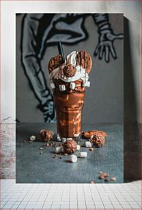Πίνακας, Delicious Chocolate Sundae Νόστιμα Σουντέ σοκολάτας