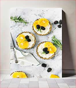Πίνακας, Delicious Fruit Tarts Νόστιμες τάρτες φρούτων