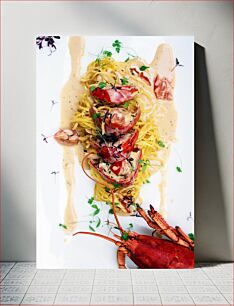 Πίνακας, Delicious Lobster Pasta Νόστιμα ζυμαρικά με αστακό