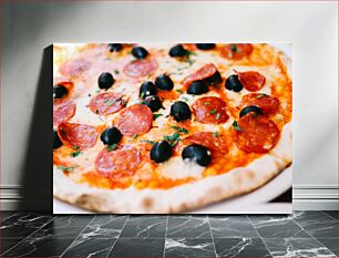Πίνακας, Delicious Pepperoni Pizza Νόστιμη πίτσα Pepperoni