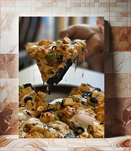Πίνακας, Delicious Pizza Slice Νόστιμη φέτα πίτσας