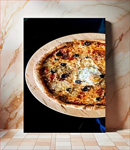 Πίνακας, Delicious Pizza with Toppings Νόστιμη πίτσα με γαρνιτούρες