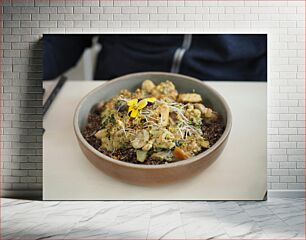Πίνακας, Delicious Quinoa Bowl with Vegetables Νόστιμο μπολ με κινόα με λαχανικά