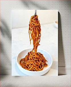 Πίνακας, Delicious Spaghetti in Tomato Sauce Λαχταριστά μακαρόνια σε σάλτσα ντομάτας