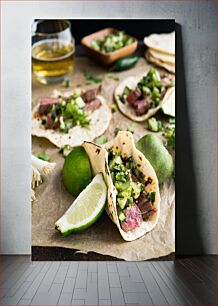 Πίνακας, Delicious Tacos with Fresh Ingredients Νόστιμα τάκος με φρέσκα υλικά