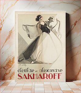 Πίνακας, Delif. "Clotilde et Alexandre Sakharoff". Lithographie, 1923. Paris, musée Carnavalet