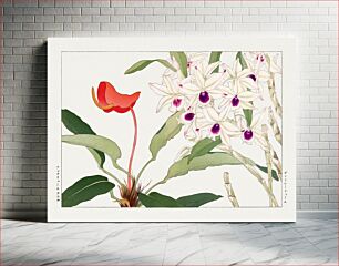 Πίνακας, Dendobium flower, Japanese woodblock art