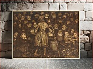 Πίνακας, Depiction of Rip van Winkle surrounded by a number of gnome-like creatures