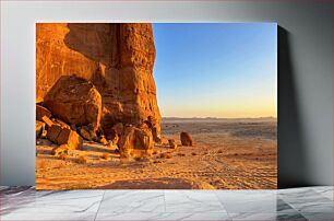 Πίνακας, Desert Landscape at Sunset Τοπίο της ερήμου στο ηλιοβασίλεμα