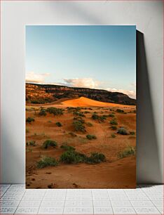 Πίνακας, Desert Landscape at Sunset Τοπίο της ερήμου στο ηλιοβασίλεμα