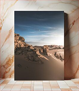 Πίνακας, Desert Landscape Under Blue Sky Τοπίο της ερήμου κάτω από το γαλάζιο του ουρανού