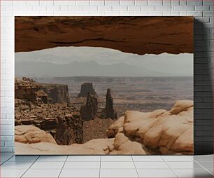 Πίνακας, Desert Landscape with Canyon View Έρημο τοπίο με θέα στο φαράγγι