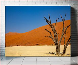 Πίνακας, Desert Landscape with Dead Tree Έρημο Τοπίο με Νεκρό Δέντρο