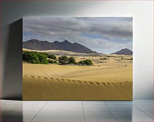 Πίνακας, Desert Landscape with Distant Mountains Έρημο Τοπίο με Μακρινά Βουνά