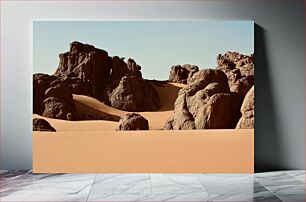 Πίνακας, Desert Landscape with Rock Formations Έρημο Τοπίο με Βραχώδεις Σχηματισμούς