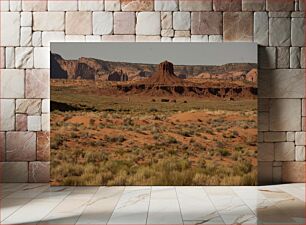Πίνακας, Desert Landscape with Rock Formations Έρημο Τοπίο με Βραχώδεις Σχηματισμούς