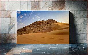 Πίνακας, Desert Landscape with Rocky Hill Έρημο Τοπίο με Βραχώδη Λόφο