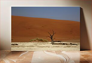 Πίνακας, Desert Landscape with Tree Έρημο Τοπίο με Δέντρο