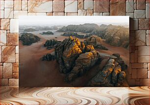 Πίνακας, Desert Rock Formations at Sunset Σχηματισμοί βράχων της ερήμου στο ηλιοβασίλεμα