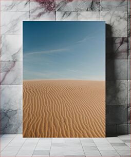 Πίνακας, Desert Sand Dunes against a Blue Sky Αμμόλοφοι της ερήμου ενάντια σε έναν μπλε ουρανό