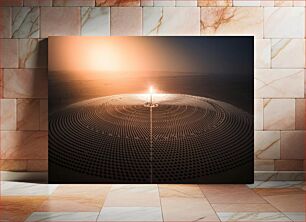 Πίνακας, Desert Solar Farm at Sunset Ηλιακό Φάρμα της Ερήμου στο ηλιοβασίλεμα