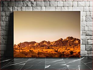 Πίνακας, Desert Sunset Landscape Τοπίο ηλιοβασιλέματος της ερήμου
