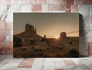 Πίνακας, Desert Sunset Ηλιοβασίλεμα της ερήμου