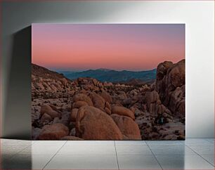 Πίνακας, Desert Sunset Over Rocky Terrain Ηλιοβασίλεμα της ερήμου πάνω από βραχώδες έδαφος