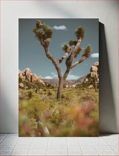 Πίνακας, Desert Tree and Landscape Δέντρο της Ερήμου και Τοπίο