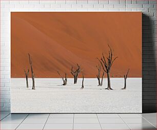 Πίνακας, Desert Trees in Sand Dunes Δέντρα της Ερήμου σε Αμμοθίνες
