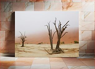 Πίνακας, Deserted Trees in Misty Landscape Έρημα δέντρα σε ομιχλώδες τοπίο