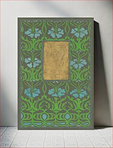 Πίνακας, Design for a Book Cover, floral pattern