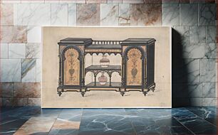 Πίνακας, Design for a Cabinet with Two Central Shelves and Arched Doors