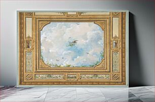 Πίνακας, Design for a ceiling decorated with clouds and birds by Jules Lachaise and Eugène Pierre Gourdet