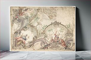 Πίνακας, Design for a Ceiling Decoration with Chinoiseries, Anonymous, Italian, Bolognese 18th century artist