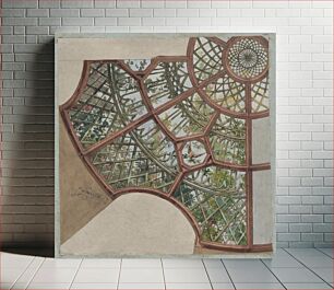 Πίνακας, Design for a ceiling with lattice work and flowering vines by Jules Lachaise and Eugène Pierre Gourdet