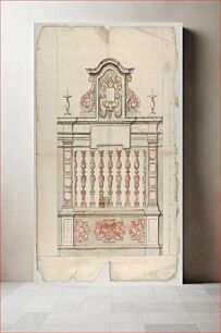 Πίνακας, Design for a Choir Screen with a Tomb in Red-Gray Marble