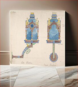 Πίνακας, Design for a Church Wall Lantern, Front and Side Elevations