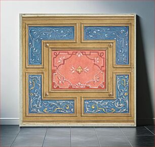 Πίνακας, Design for a coffered ceiling with painted panels by Jules Lachaise and Eugène Pierre Gourdet