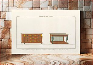 Πίνακας, Design for a Commode and Console (Plate 10), in Collection de Meubles et Objets de Goût, vol. 1