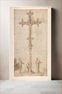 Πίνακας, Design for a Crucifix with the Virgin Mary, Saint Mary Magdalen, and Saint John by Polidoro da Caravaggio