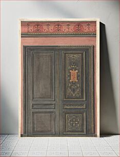 Πίνακας, Design for a door by Jules Edmond Charles Lachaise and Eugène Pierre Gourdet
