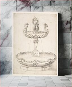 Πίνακας, Design for a Fountain with Two Basins One on Top of the Other and Statues of Venus and Putti on the Top