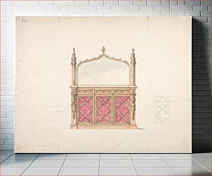 Πίνακας, Design for a Gothic Style Mirrored Cabinet