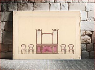 Πίνακας, Design for a Mirrored Cabinet and Four Chairs