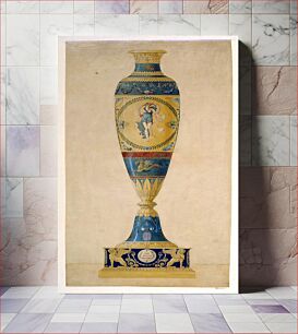 Πίνακας, Design for a Painted Tin Lamp Base, Philippe Girard