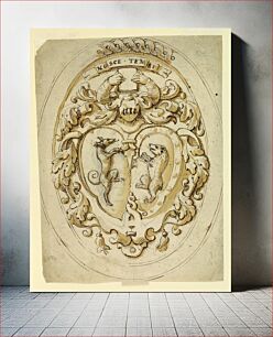 Πίνακας, Design for a Sculptured Coat of Arms; Verso: Sketches of Architectural Designs