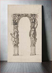 Πίνακας, Design for a Temporary Arch Ornamented with Putti and Allegorical Figures of Music and War