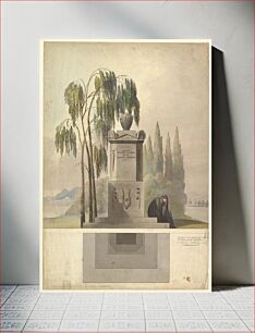 Πίνακας, Design for a Tomb, Rothgeisser in Nuremberg (Elevation and Ground Plan) by Johann Georg Dürschner