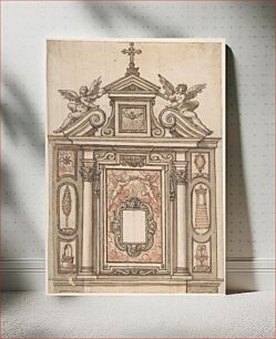 Πίνακας, Design for a Tomb, with Ducal Crown at the Center, Anonymous, Italian, Bolognese 18th century artist